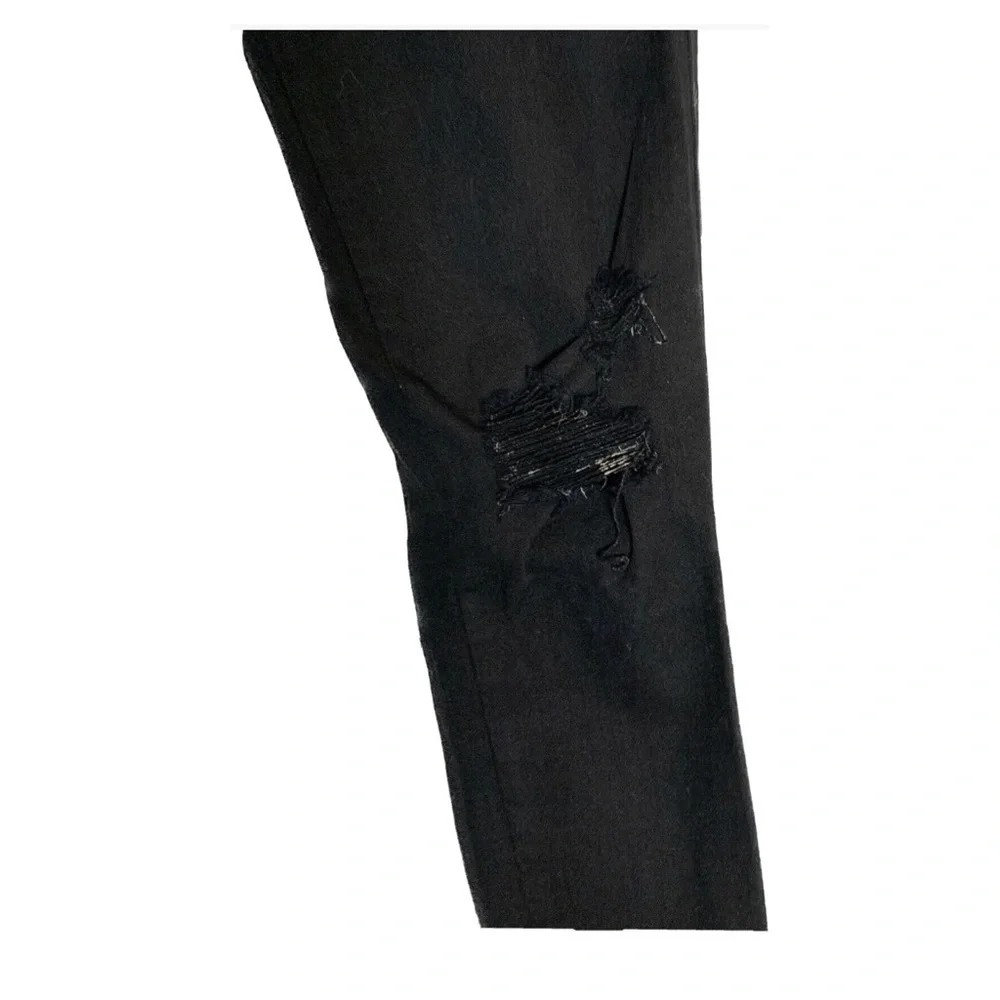 Frame Black Le High Skinny High Waist Ripped Knee Denim Jeans - Picture 8 of 13